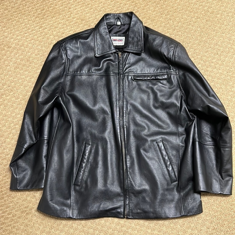 Stone Harbour black leather jacket. Size L